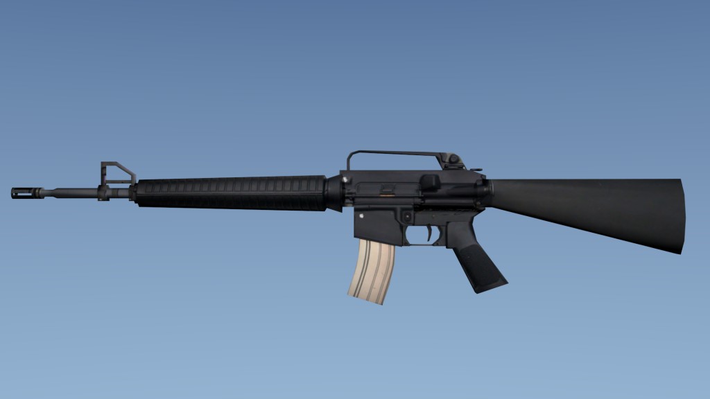Weapon M16 Low Poly preview image 1